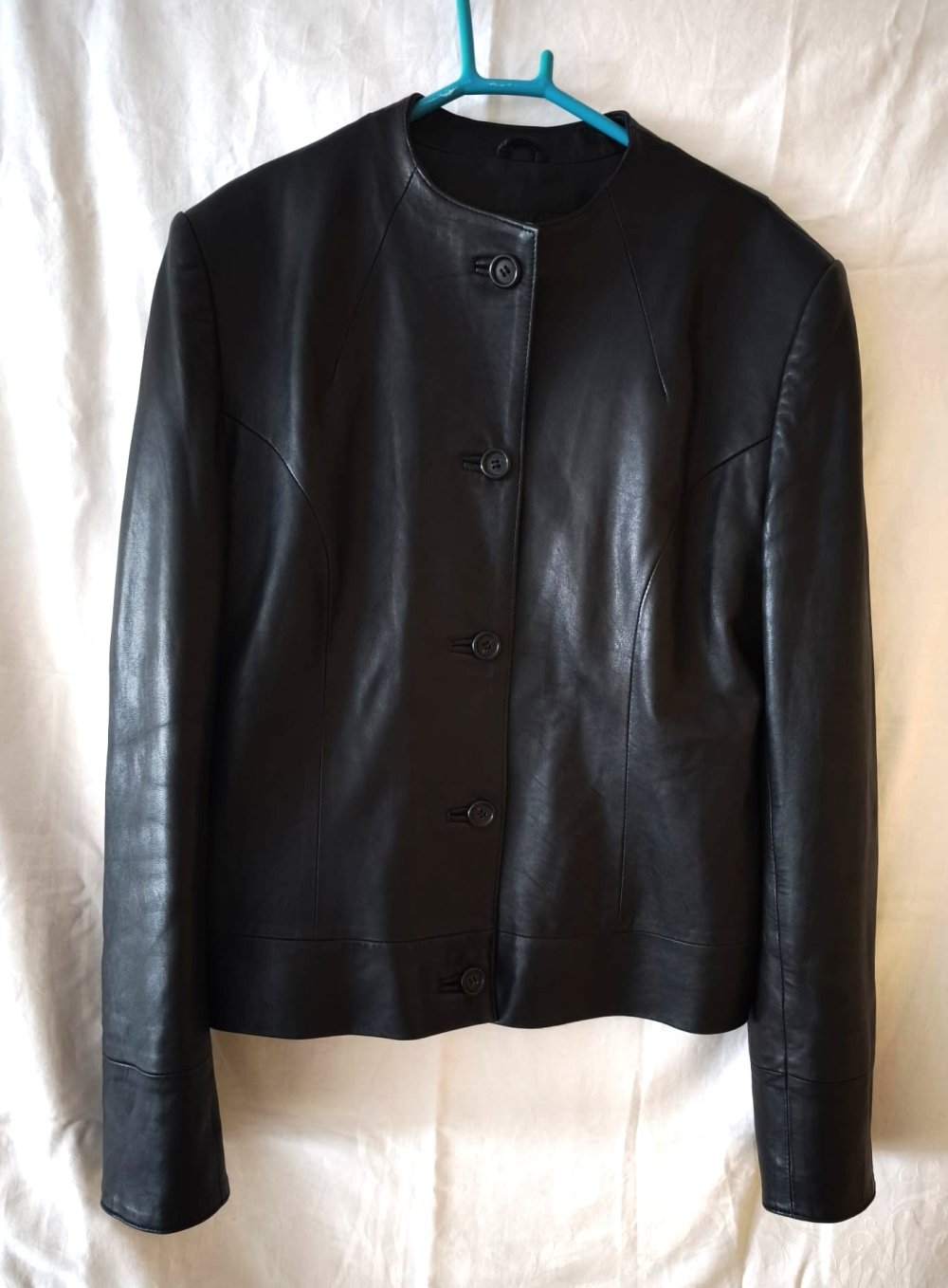 Damen Lederjacke schwarz, Polar Leder, Größe 36
