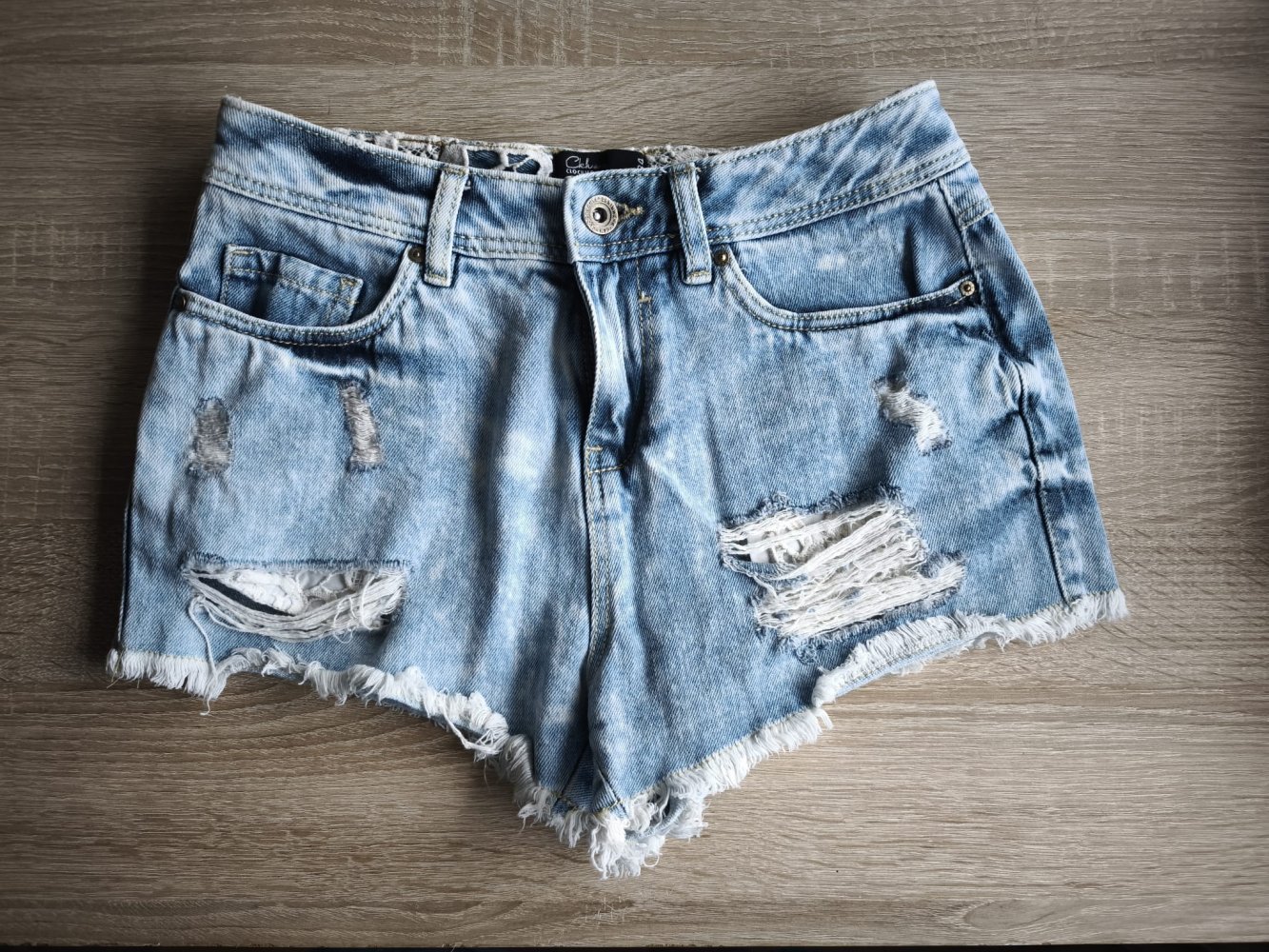 Damen Jeans Shorts Clockhouse, hellblau, Gr. 34