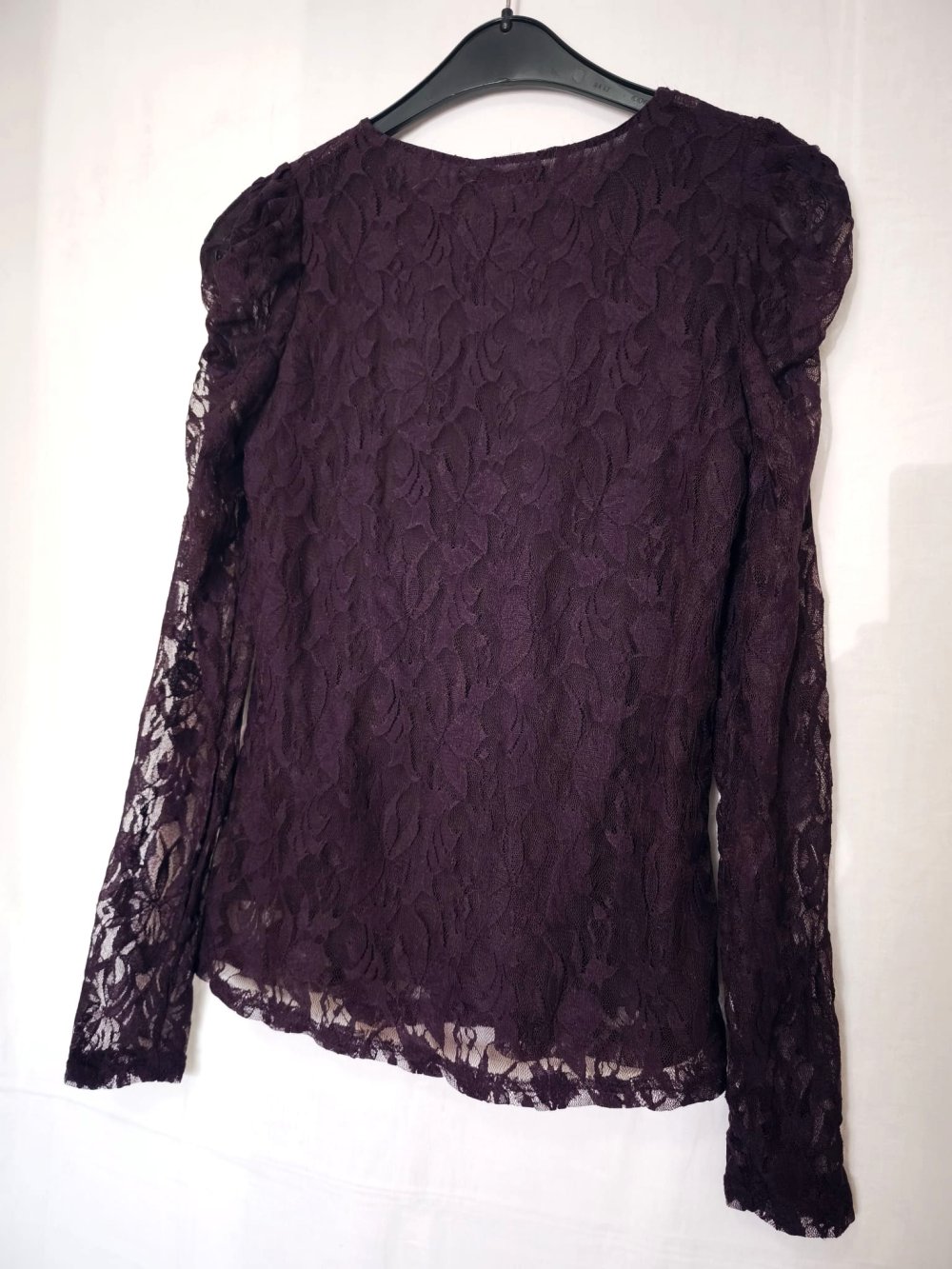 Damen Bluse, Langarm, Dunkles Weinrot, Gr. 42