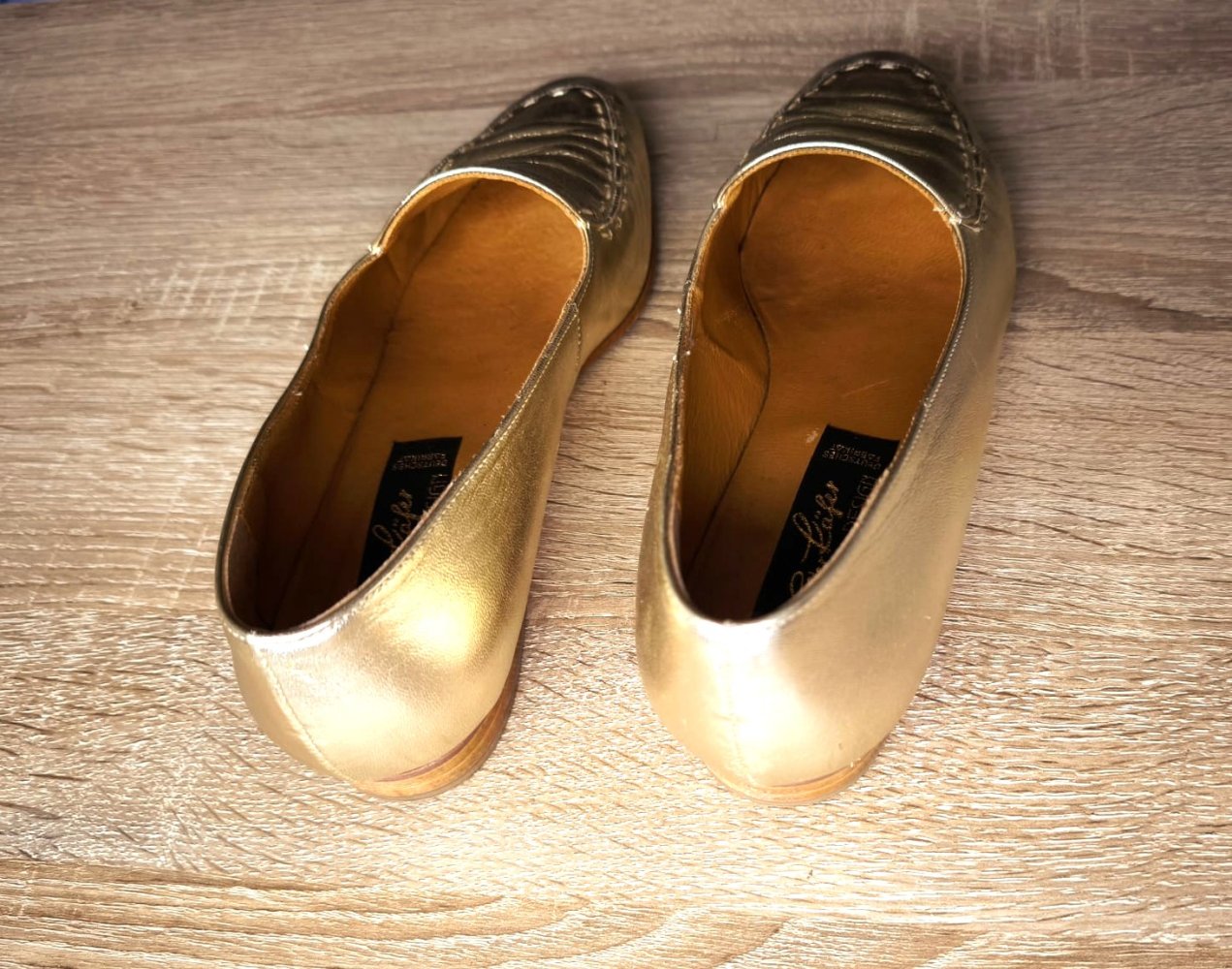Damen Halbschuhe Farbe Gold, Walter Käfer, Gr. 38