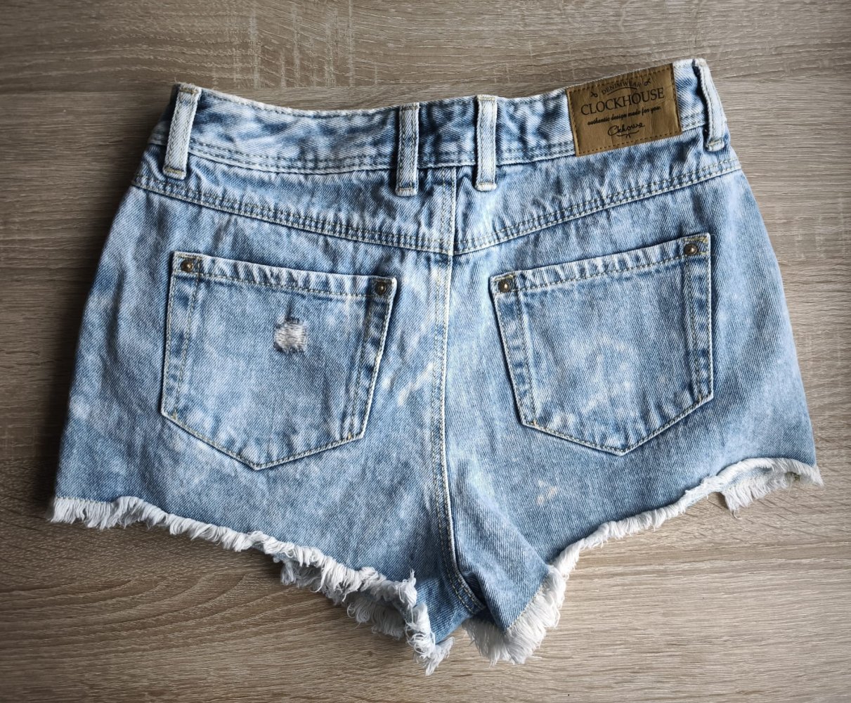 Damen Jeans Shorts Clockhouse, hellblau, Gr. 34