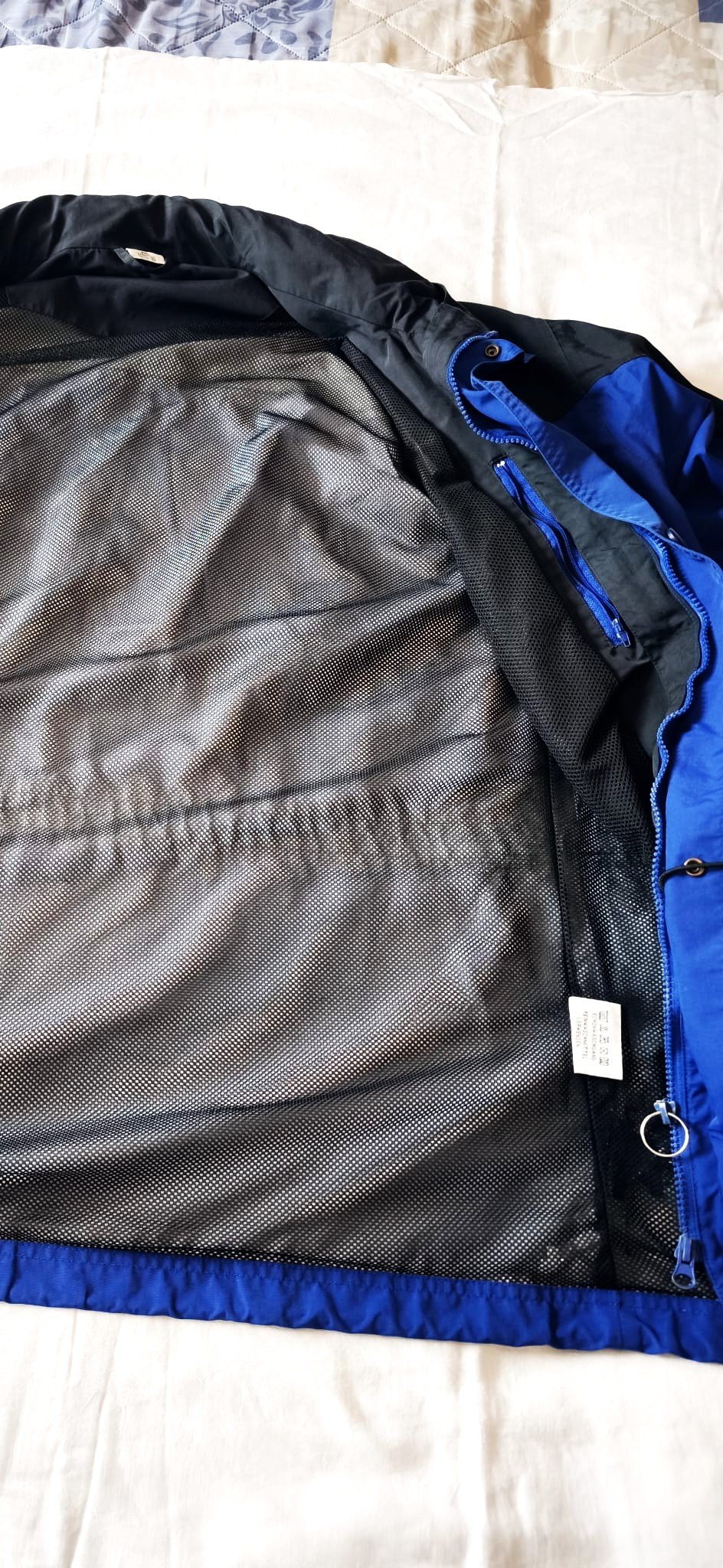 Anorak/Regenjacke blau/schwarz, Unisex, XXL