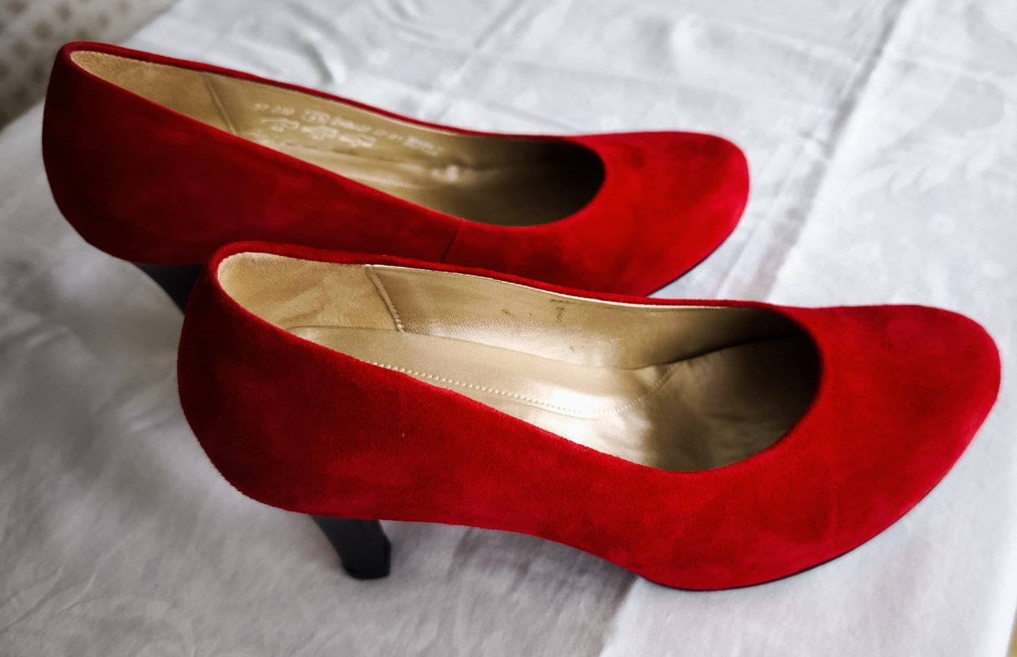 Damen Pumps, rot, Gabor, Größe 4½, neu