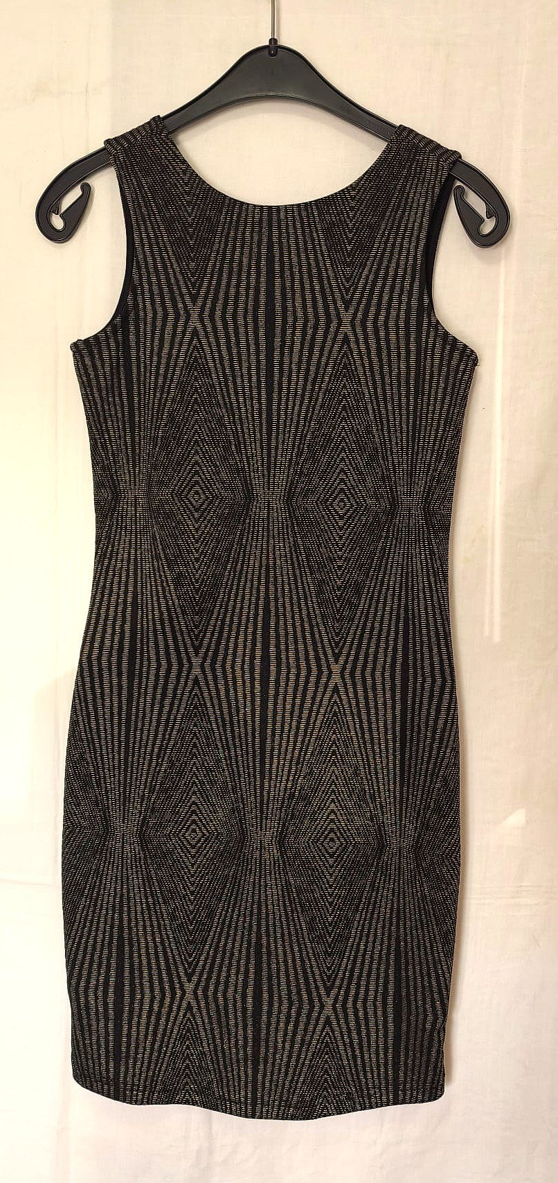 Damen Kleid, schwarz mit Goldfarbenen Streifen, Incity, Gr. 42