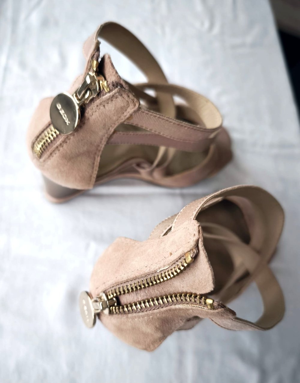 Damen Sandalen, Plateausohle, Geox, Farbe Rosé, Größe 5 bzw. 38