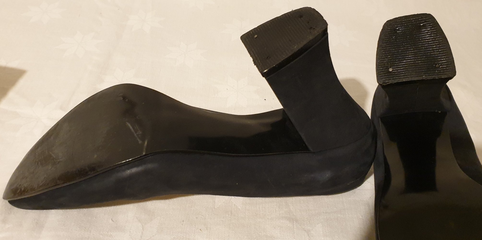 Damen Halbschuhe schwarz, Größe 8, Wildleder, Ledersohle