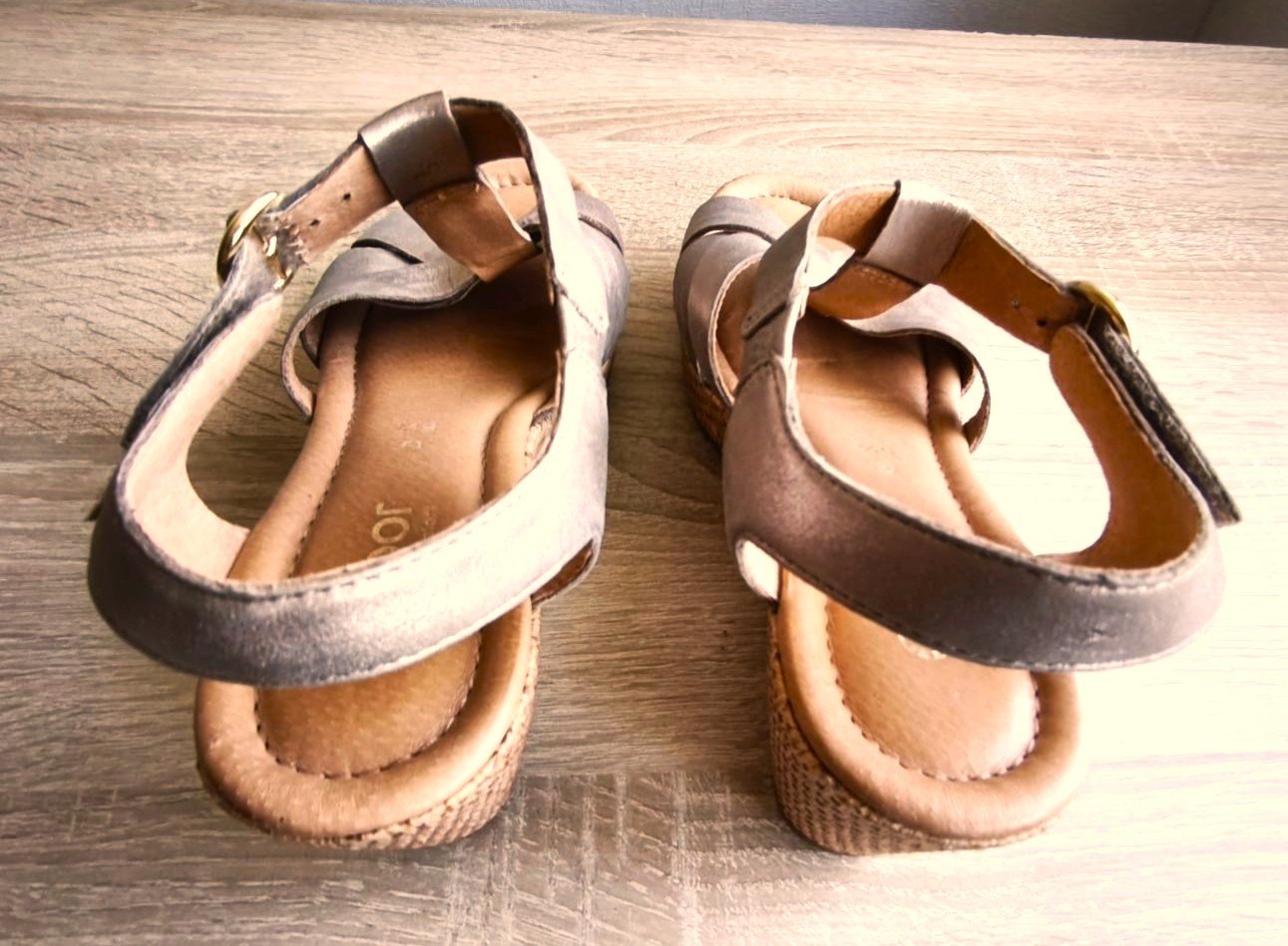 Damen Sandalen, Goldfarben, Marke Gabor, Größe 5½