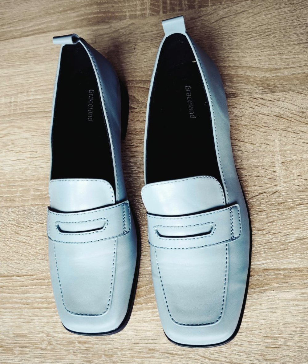 Damen Halbschuhe hellblau/grau, Graceland, Gr. 40