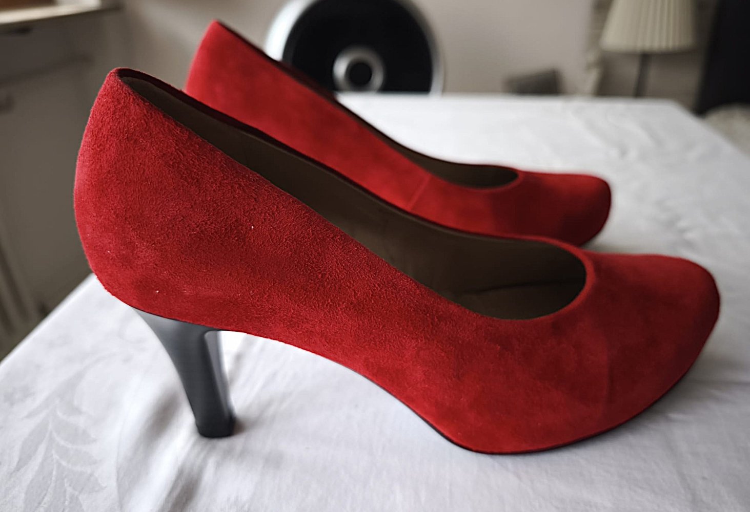 Damen Pumps, rot, Gabor, Größe 4½, neu