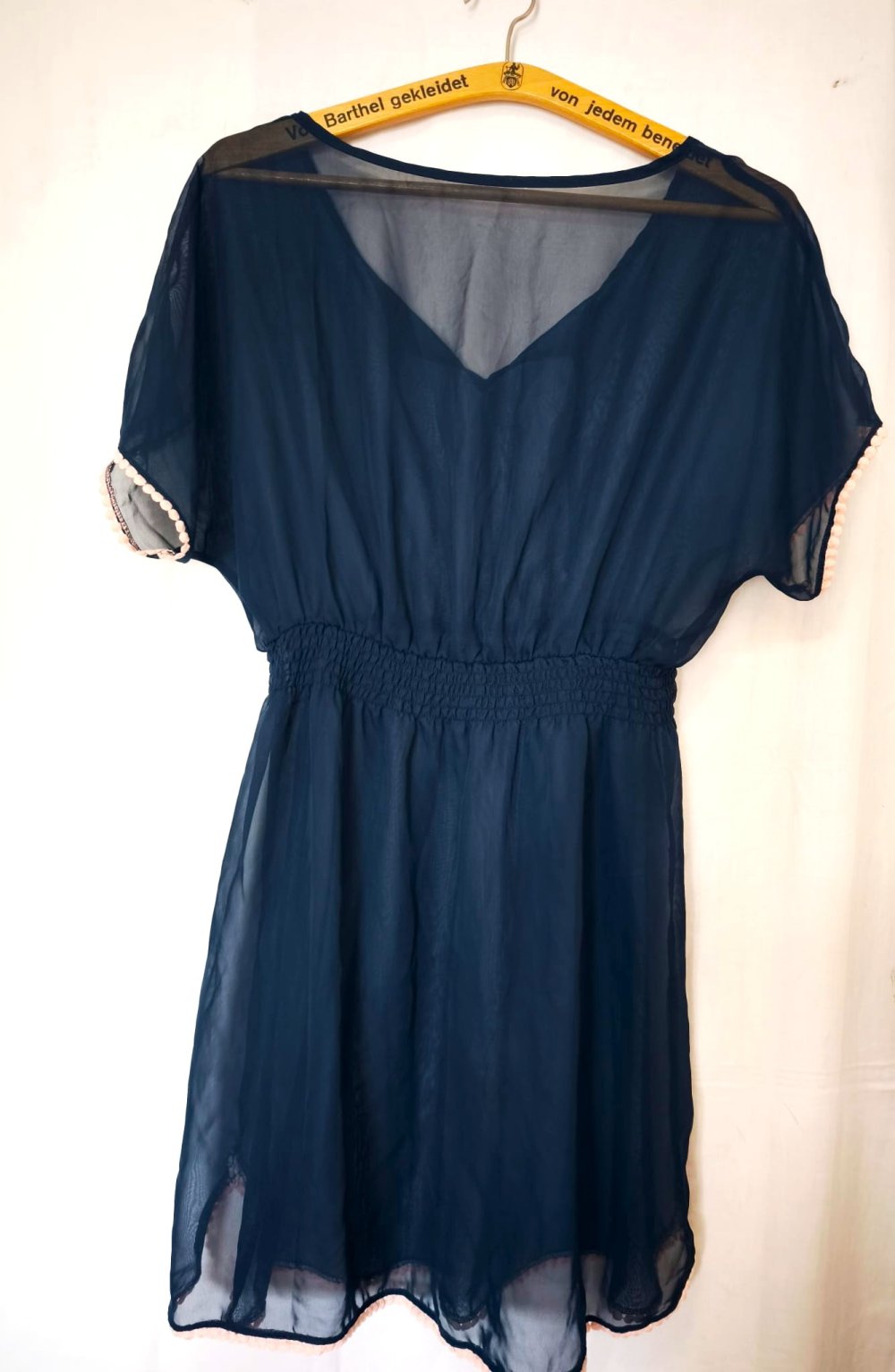 Damen Strandkleid, schwarz transparent, Gr. 36/38?