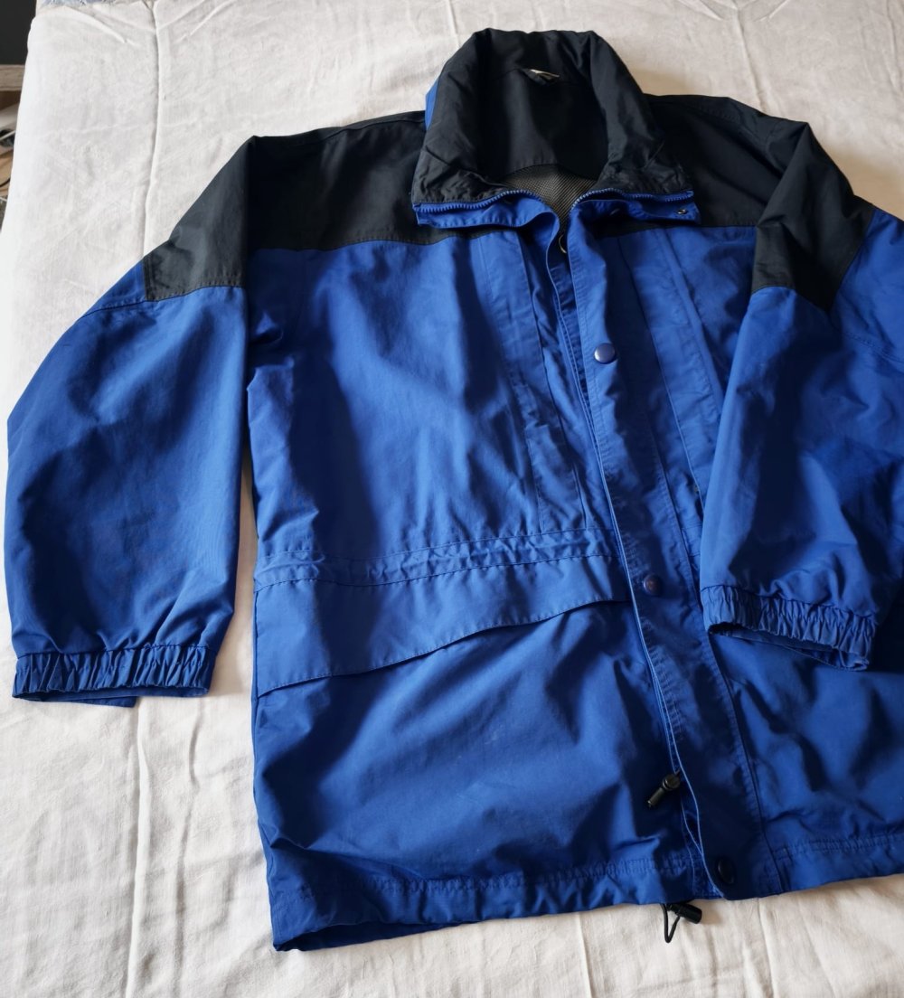 Anorak/Regenjacke blau/schwarz, Unisex, XXL