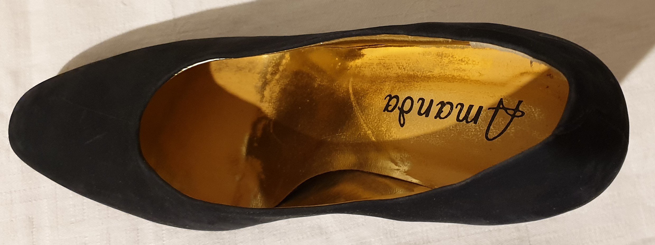 Damen Halbschuhe schwarz, Größe 8, Wildleder, Ledersohle