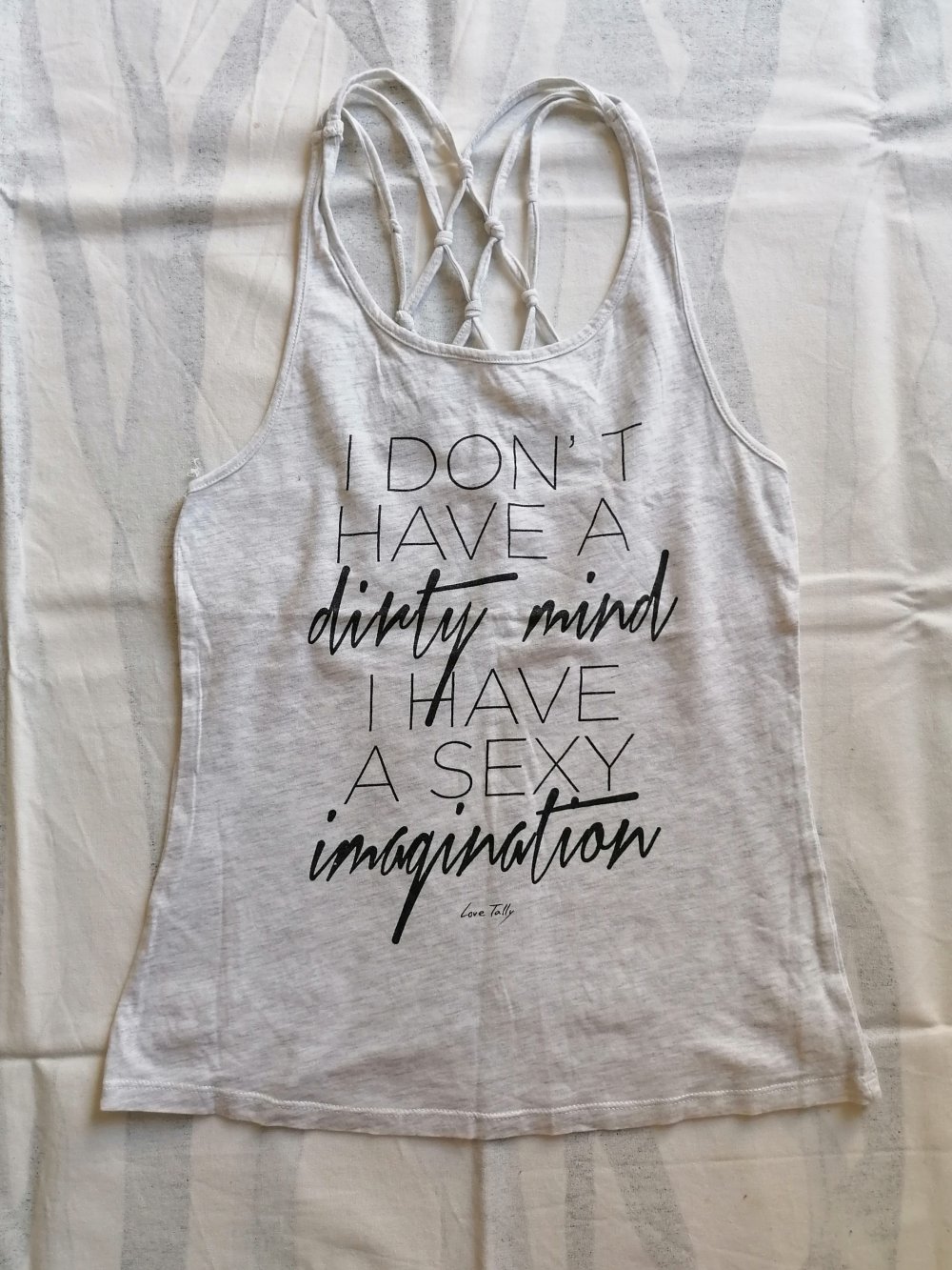 Sommer Tank Top mit Print Aufdruck Spruch Dirty Mind
