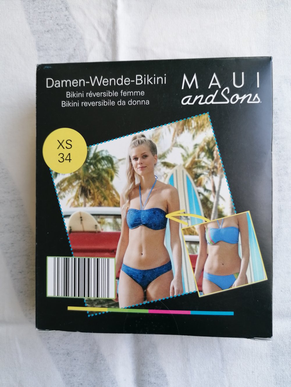 Bandeau Neckholder Wendebikini gemustert