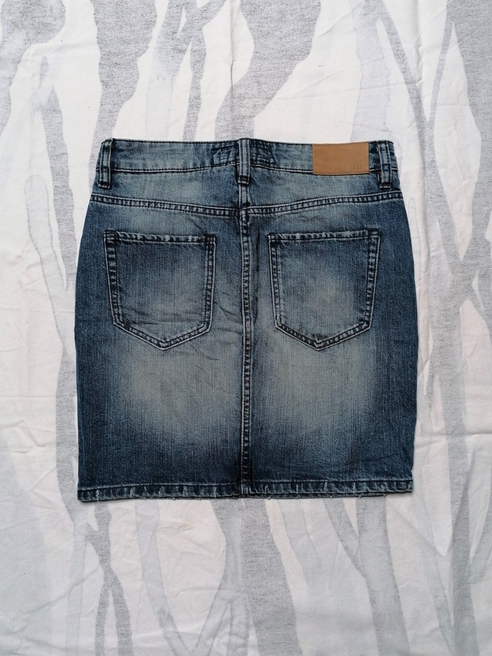 Basic Jeans Minirock Jeansrock Bleistiftrock kurz