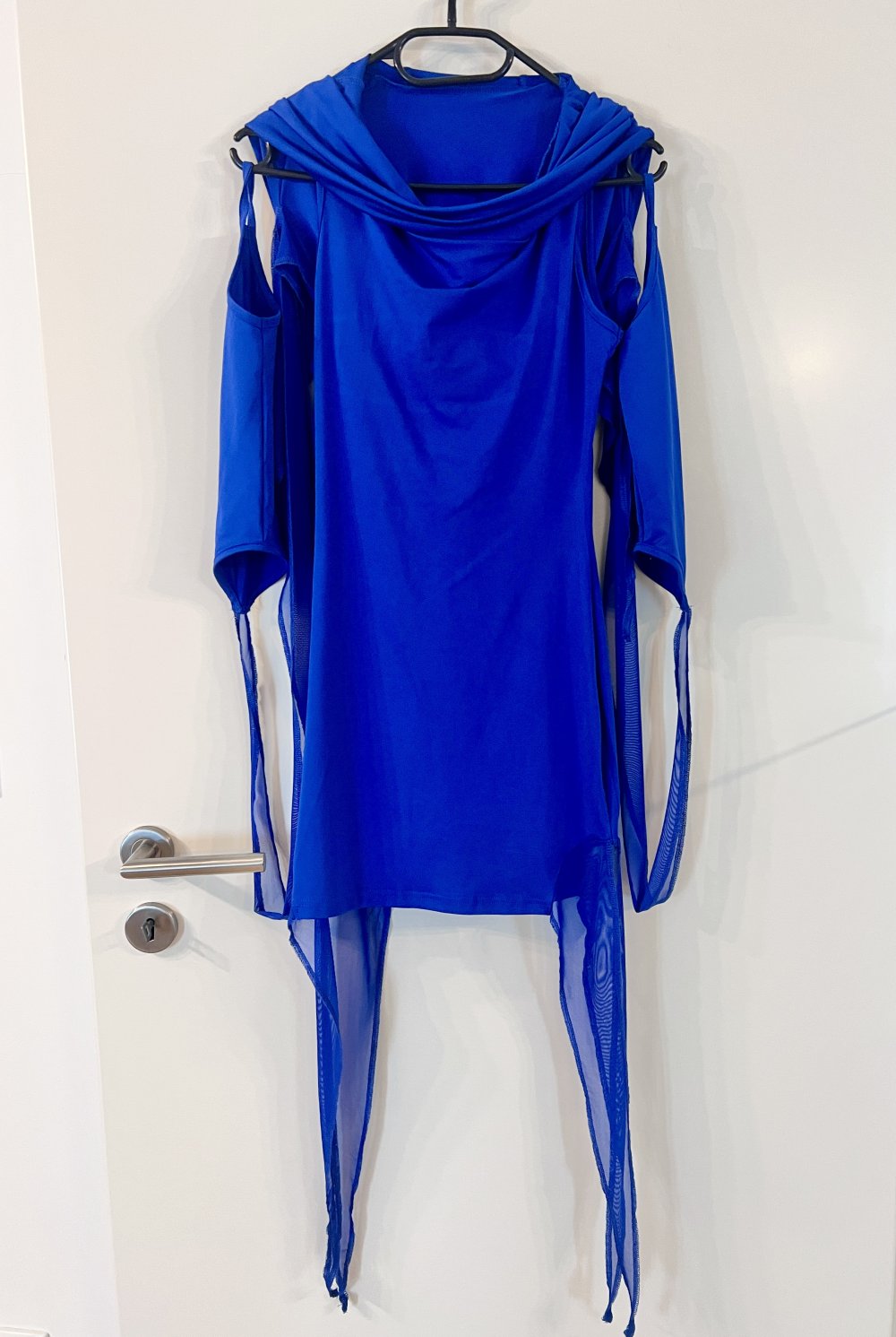 Damen extravagantes Bodycon Minikleid Königsblau XS Rave Clubwear