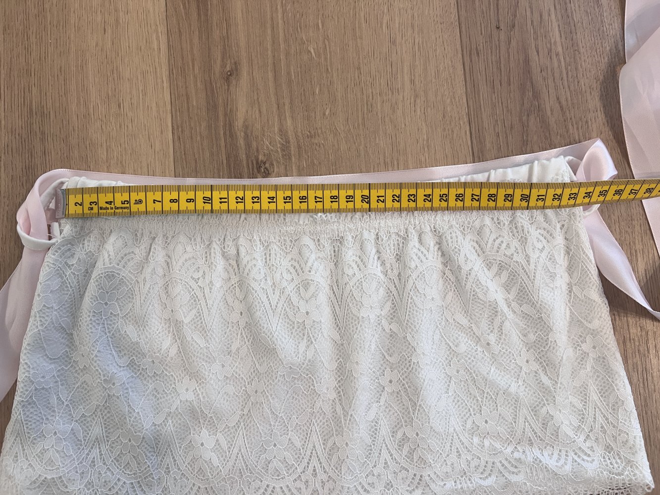 Damen extrem kruzer Spitzen Minirock weiß XXS/XS
