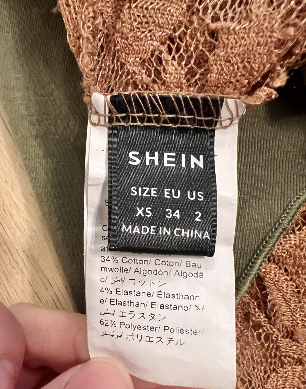 Sexy Damen Zipfel asymmetrisches Minikleid Fee Elfe Fairy Style Y2K Spitze Khaki Braun XS