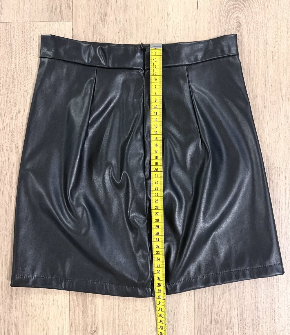 Sexy Damen PU Kunstleder vegan Bleistift Minirock Business S/36