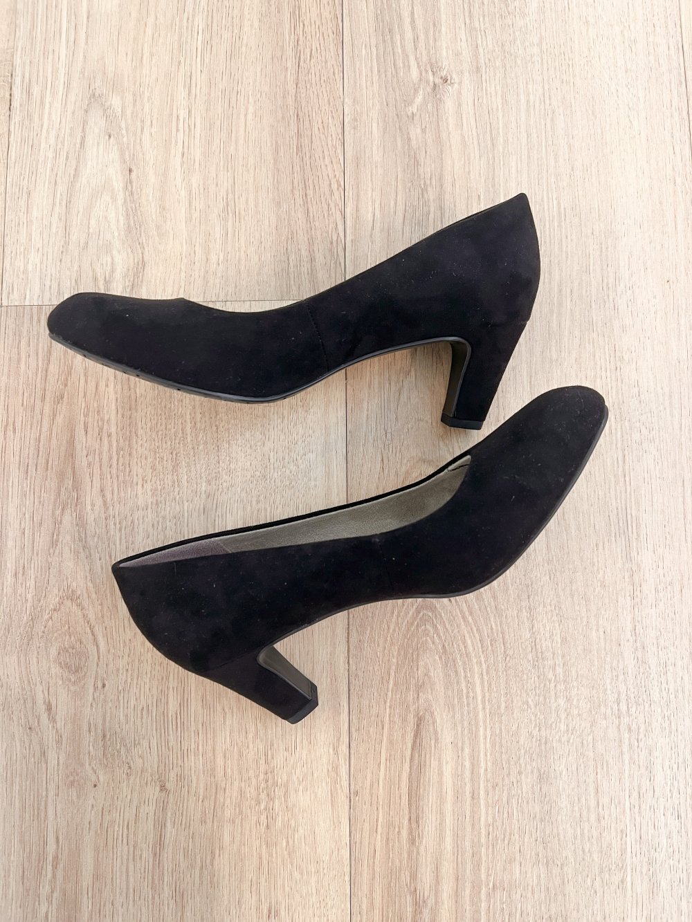Tamaris schöne elegante Damen Pumps schlicht Schwarz Faux Wildleder Gr. 37