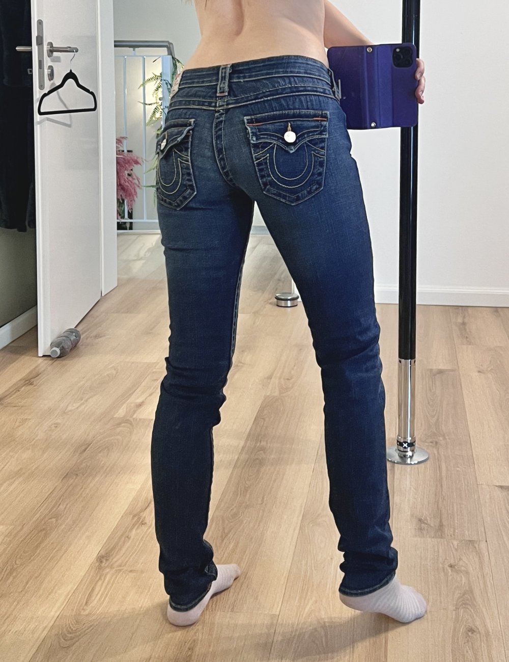 Sexy True Religion vintage original Low Waist Röhre & Skinny Fit Jeans Flap Pockets W26/L32