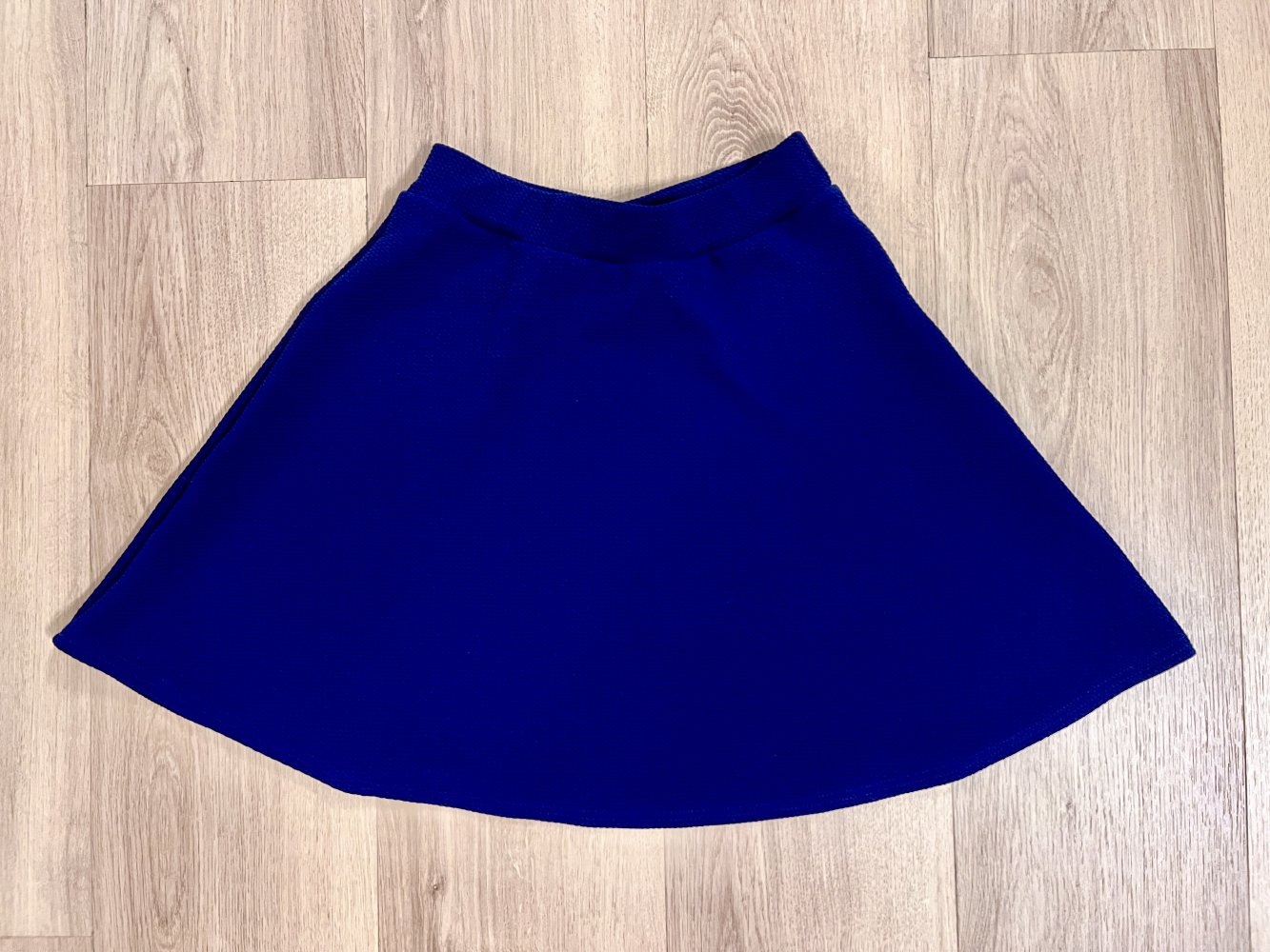 Eleganter, klassischer Damen Skaterrock Struktur Marineblau XS