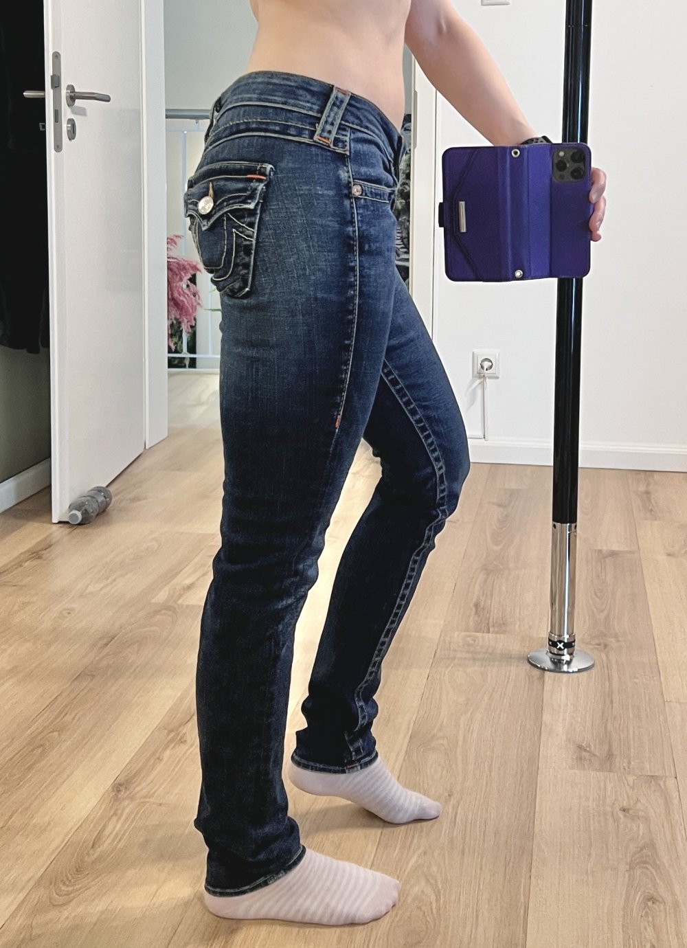 Sexy True Religion vintage original Low Waist Röhre & Skinny Fit Jeans Flap Pockets W26/L32