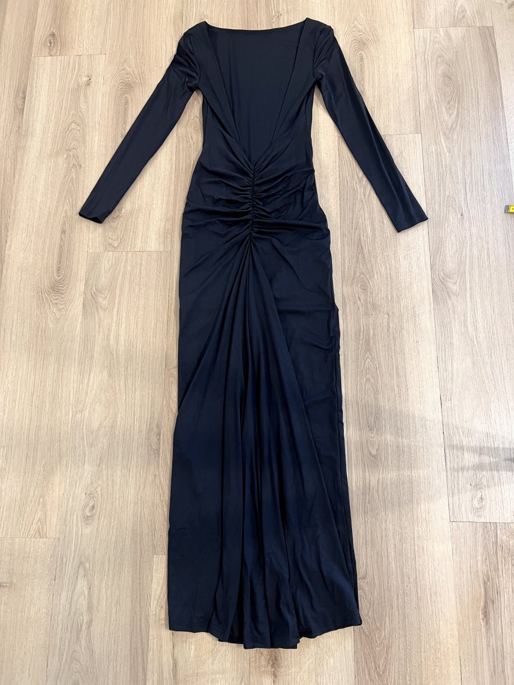  Sexy elegantes Damen Maxi Langarm Kleid V-Rückenausschnitt Rückenfrei Sexy Back Mermaids XS