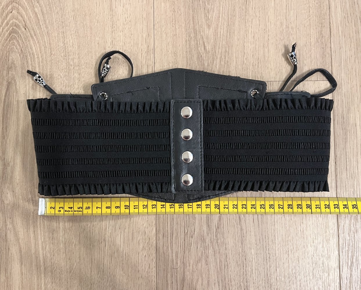 Gothic Damen Stretch Taillengürtel Spitze Schnalle Schnürung XS/S