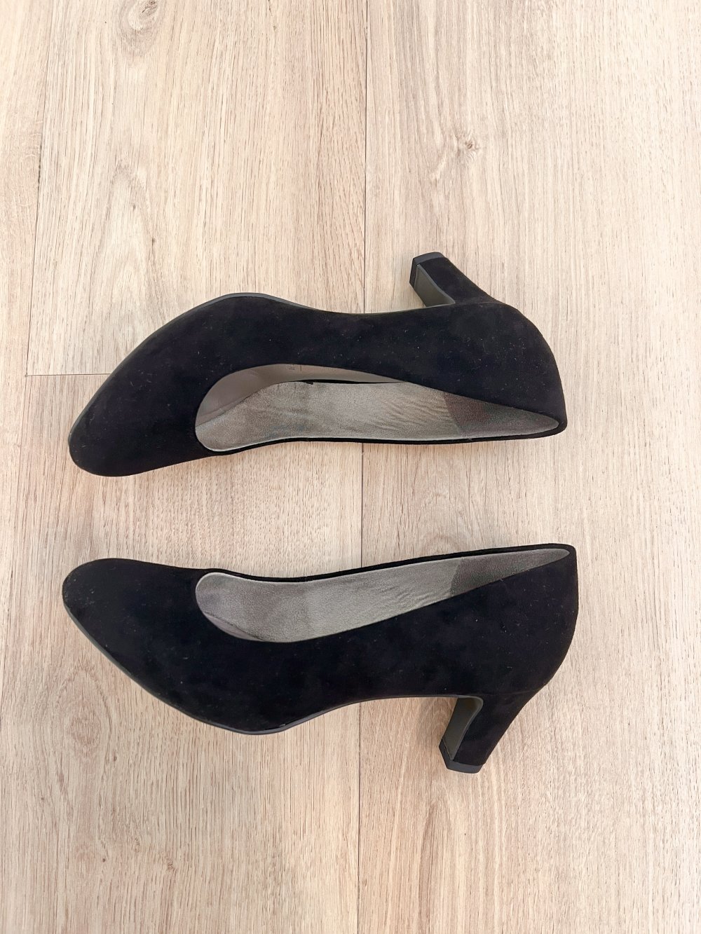 Tamaris schöne elegante Damen Pumps schlicht Schwarz Faux Wildleder Gr. 37