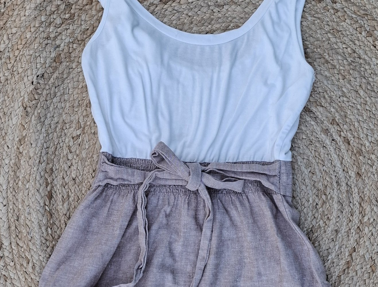 Kleid weiss beige Gr. S