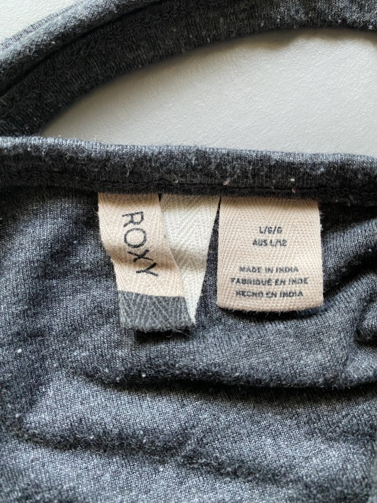 Roxy Sommerkleid grau kurz Gr. L