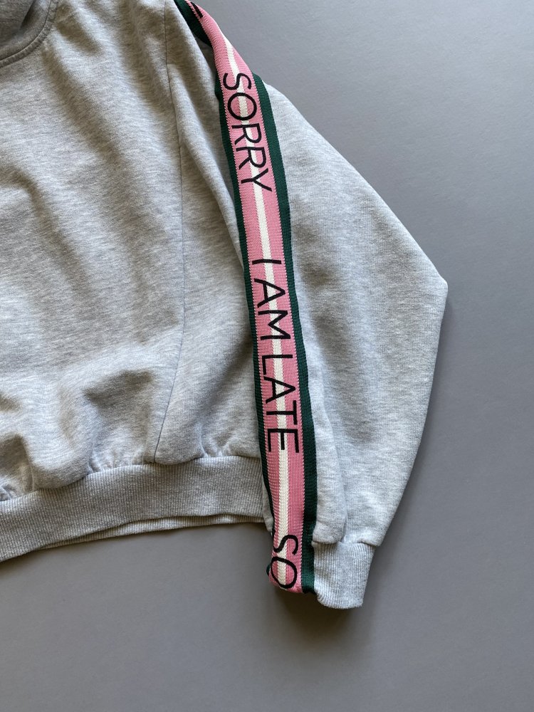cropped grau Pullover Hoodie Sweater Bershka M