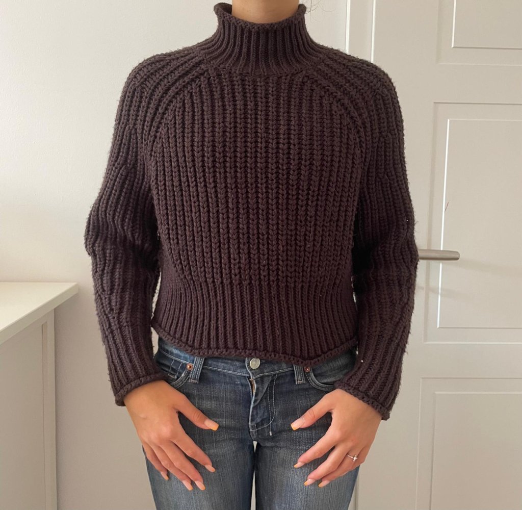 Strickpullover mit Rollkragen