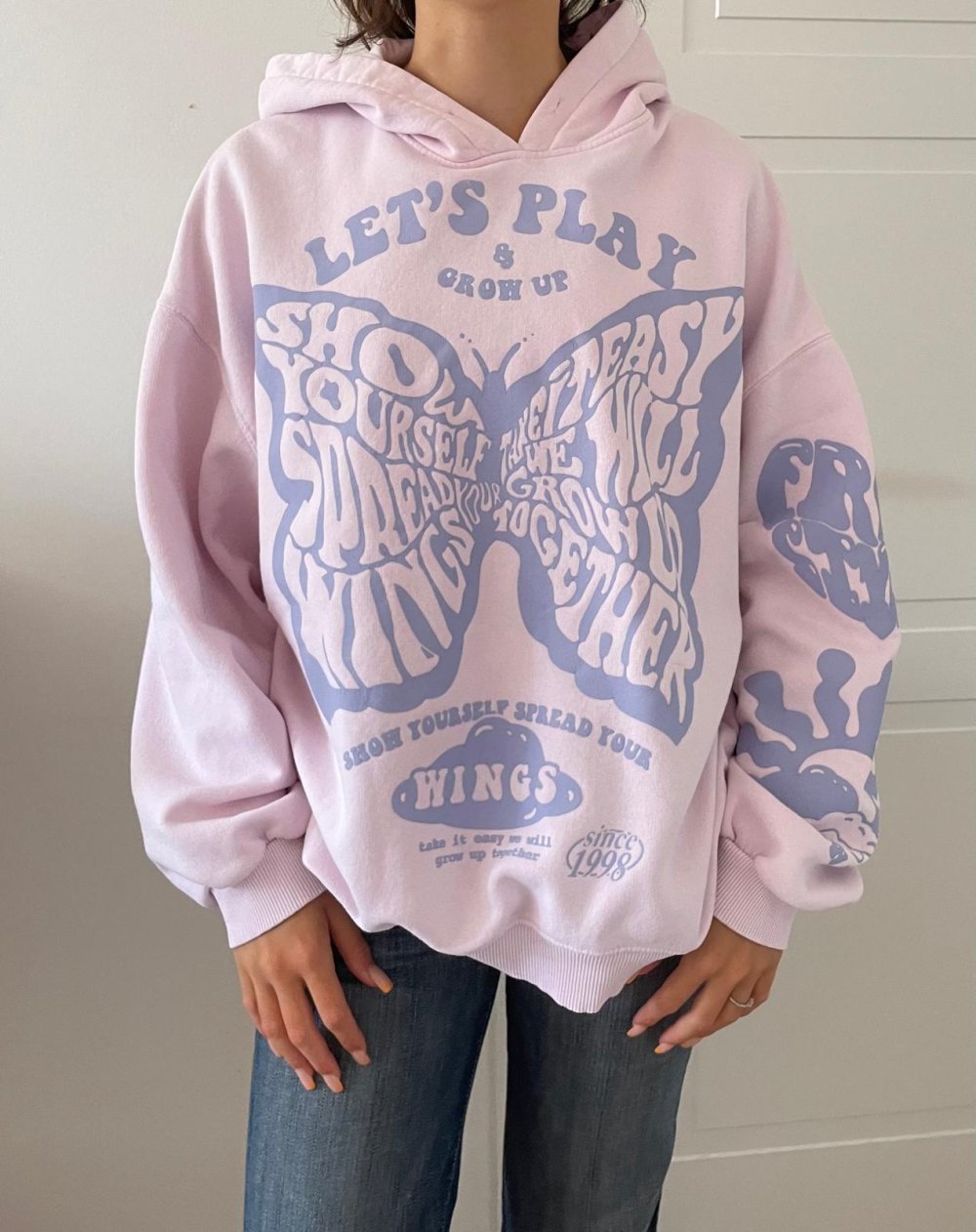 Rosa Pullover mit Print