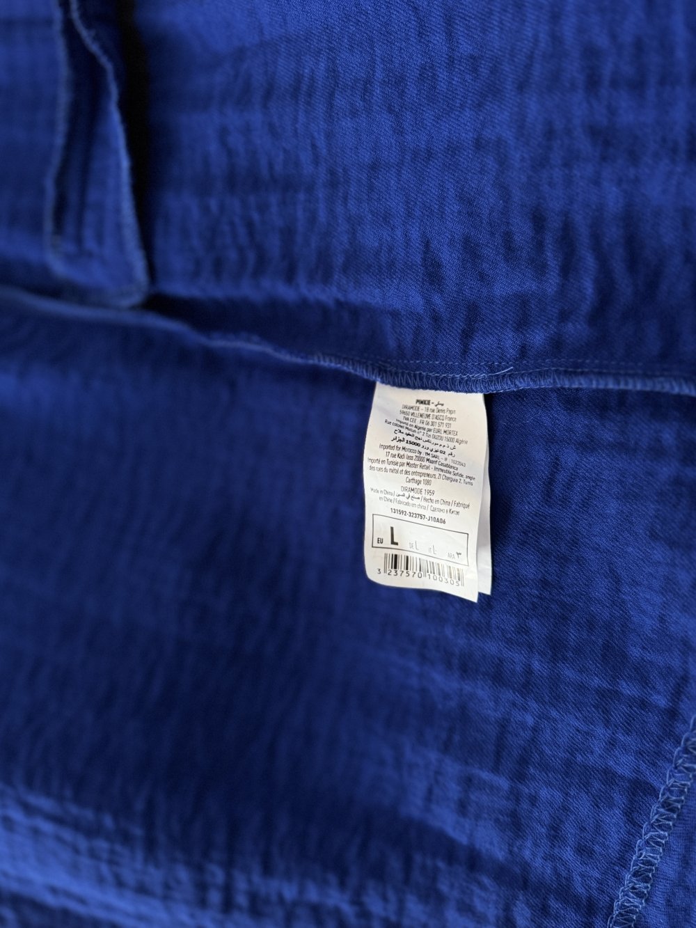 Pimkie Longblazer Viskose Blazer lang leicht mit Struktur elegant royalblau Größe L