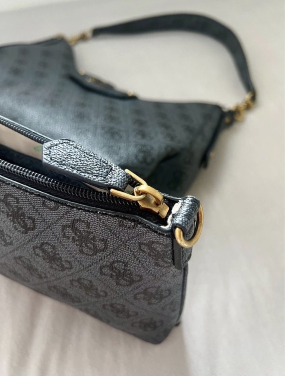 2er Set Guess Taschen Grau/ Gold
