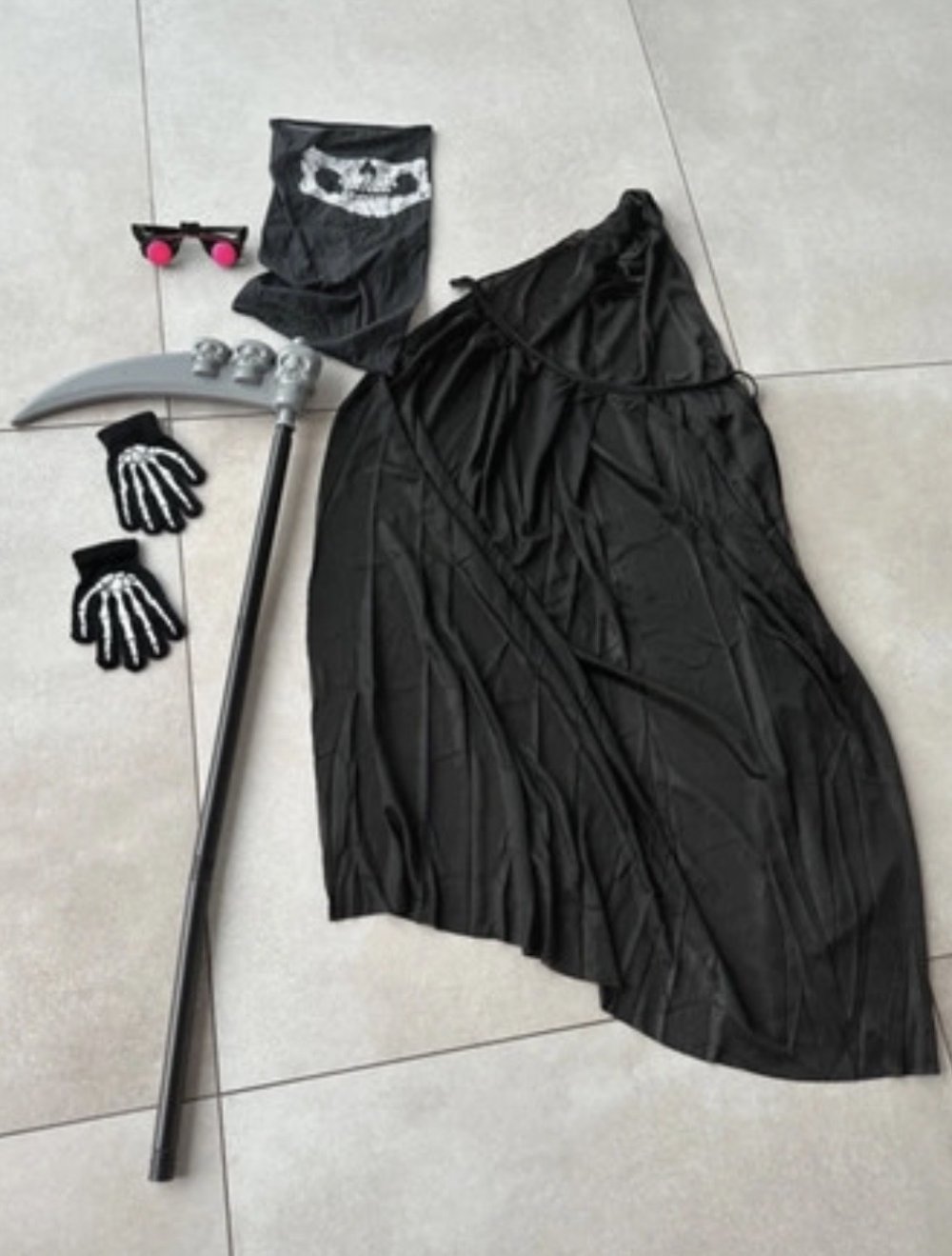 Sensenmann Halloween Kostüm Größe 128 134 140 148 152 158