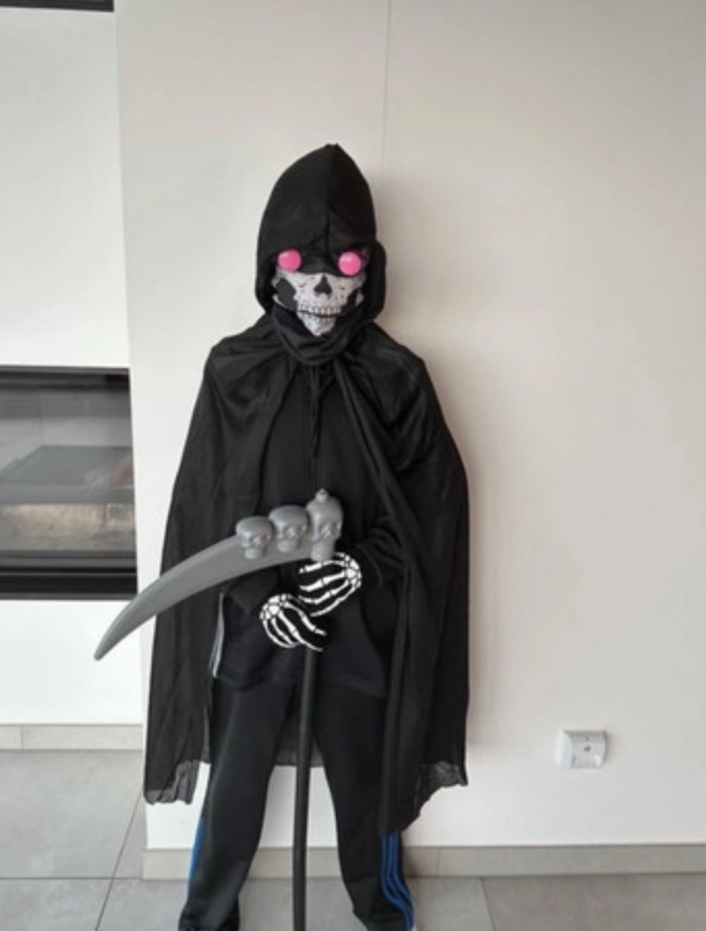 Sensenmann Halloween Kostüm Größe 128 134 140 148 152 158