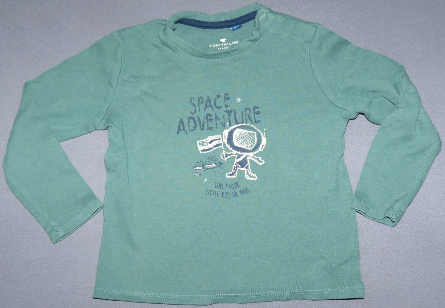 Tom Tailor LA Shirt 86 92 Langarmshirt Longsleeve grün w Neu