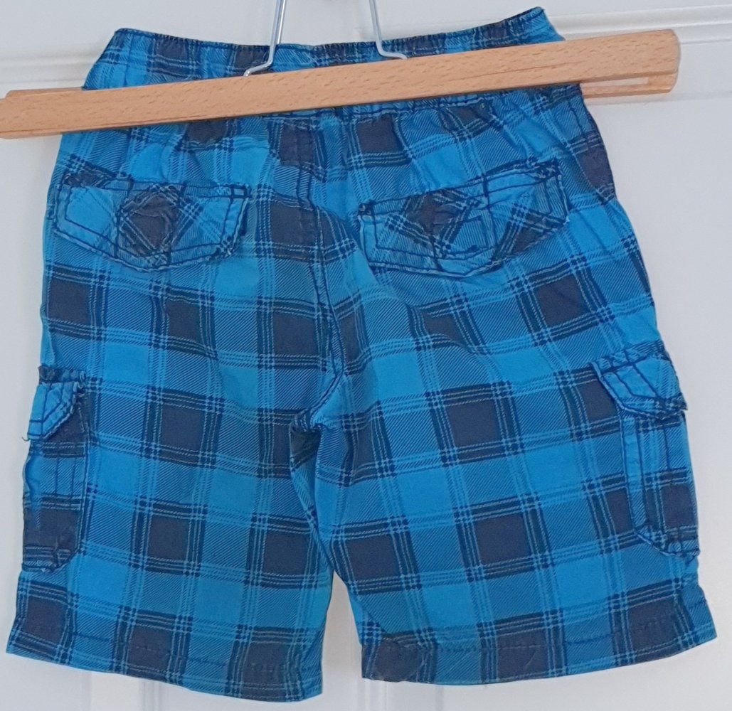 Topolino Short 98 104 Sommer Hose Shorts blau kariert kurz w Neu