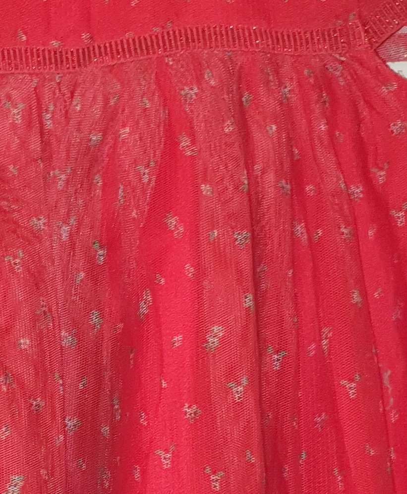 NEXT Kleid Kleidchen 80 86 Hängerchen rot Blumen Unterkleid elegant w Neu