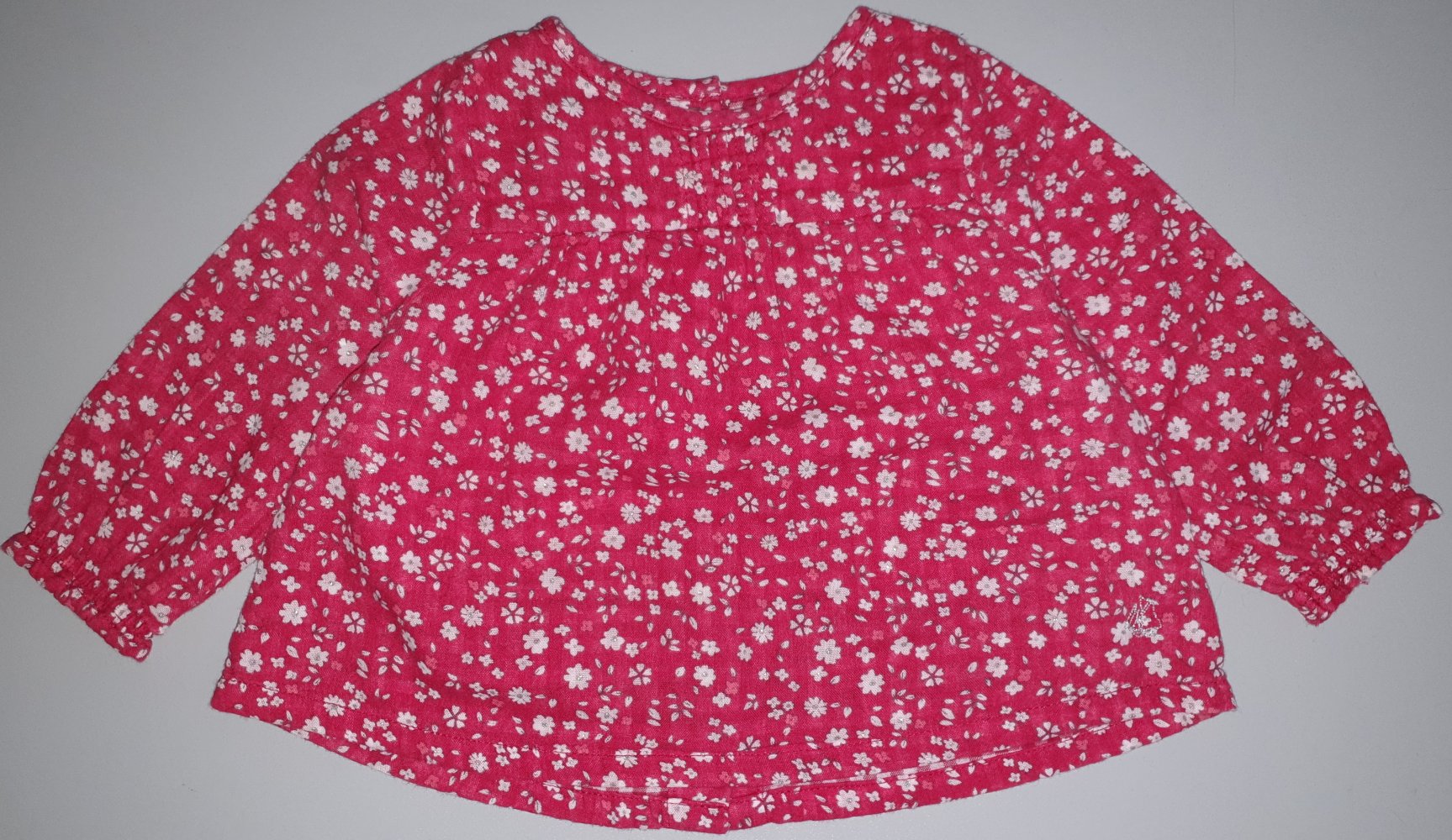 Petit Bateau Tunika 62 68 6 M Hängerchen Blumenwiese rot w Neu