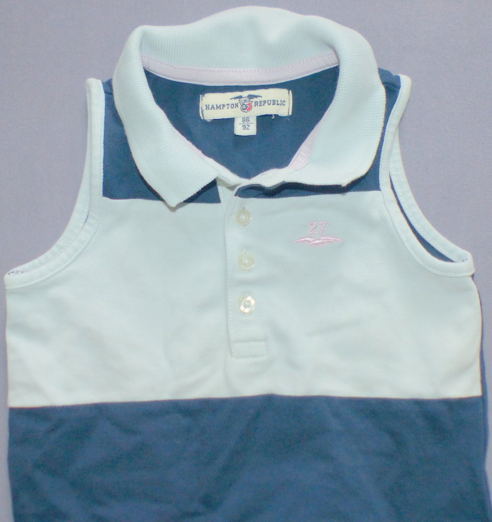 Hampton Republic Polo Kleid 80 86 92 Sommer traumhaft blau weiß w Neu