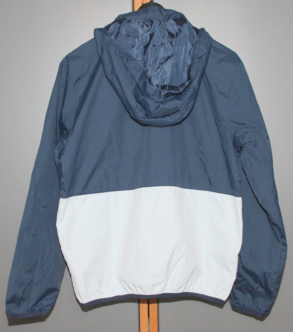 H&M Nylon Windjacke 146 152 leichte Jacke Kapuze blau weiß Neu!