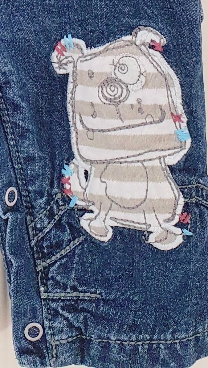 NEXT Jeans Latzhose Overall Hose Einteiler 62 68 3 - 6 M blau Hund Mode UK England w Neu