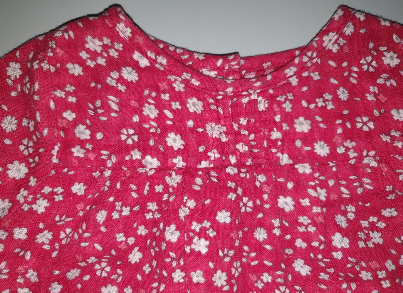 Petit Bateau Tunika 62 68 6 M Hängerchen Blumenwiese rot w Neu