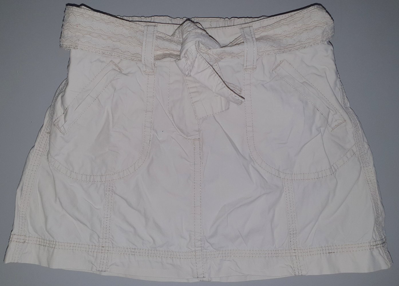 H&M Logg Cargo Rock Röckchen 98 104 3-4 J Kleid creme beige w Neu