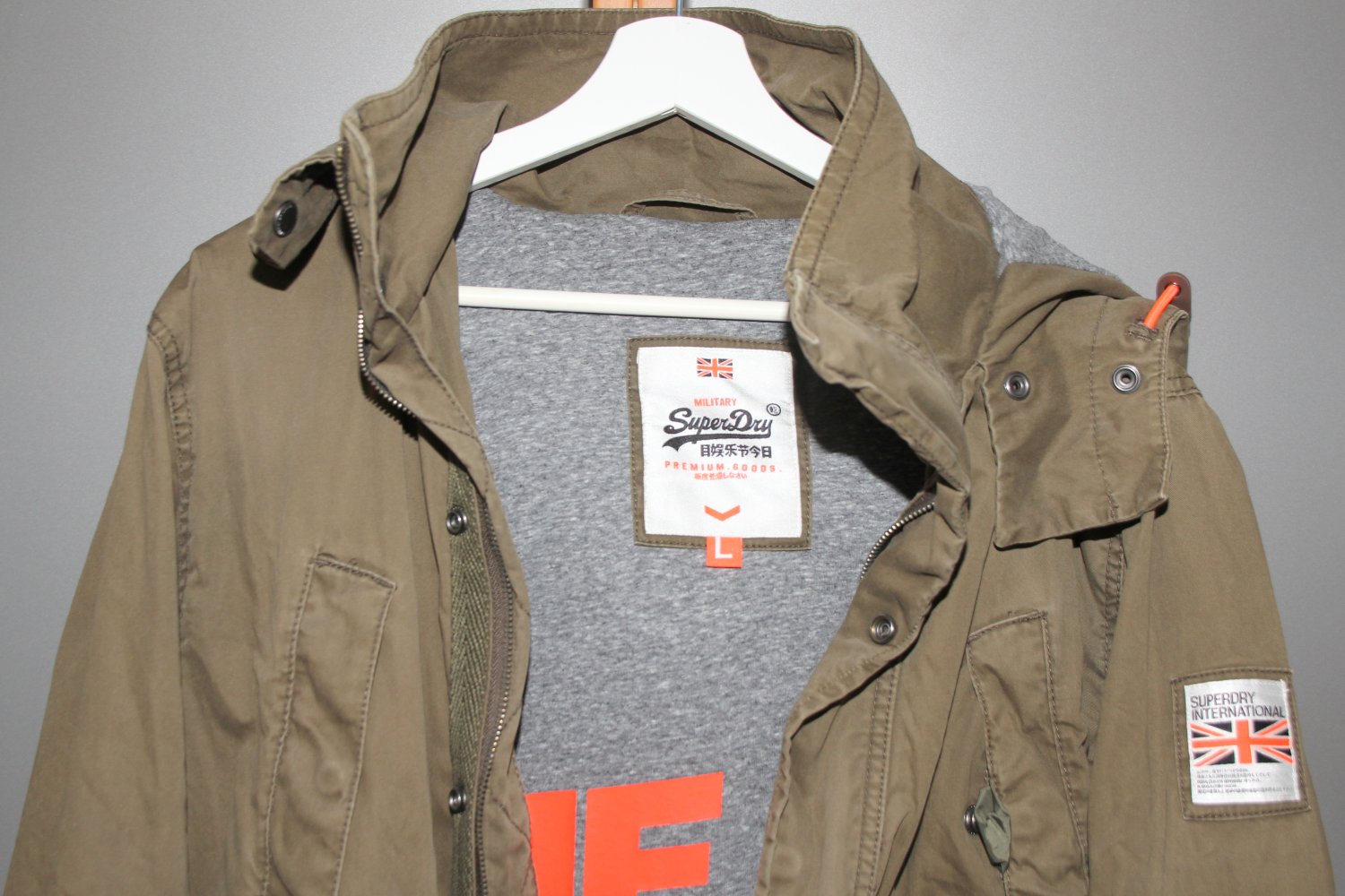 SuperDry Military Premium Goods Parka L olive grün Herren Frühling w Neu