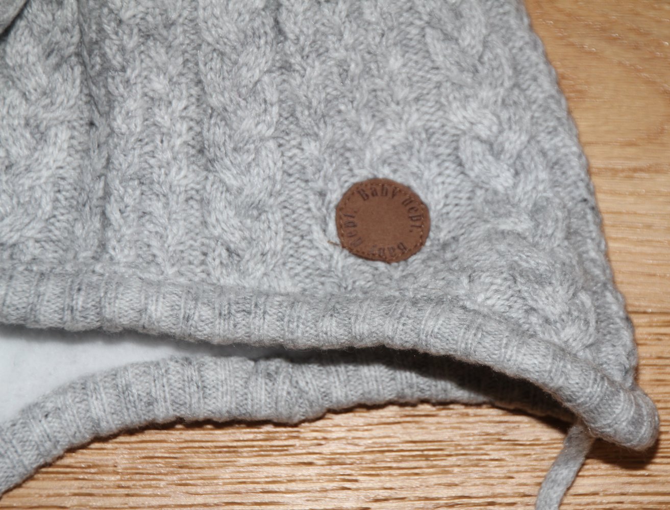 H&M Strick Set Mütze Handschuhe 86 92 grau Winter Mädchen Neu!